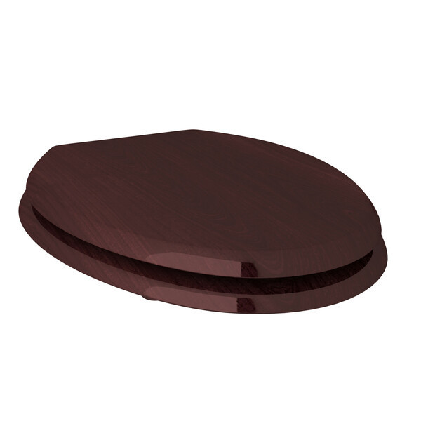 Rohl Elongated High Gloss Mahogany Finish Soft Close Toilet Seat RS2870APC